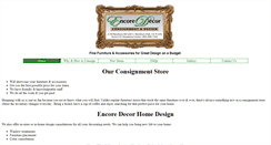 Desktop Screenshot of encoredecorconsignment.com