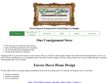 Tablet Screenshot of encoredecorconsignment.com